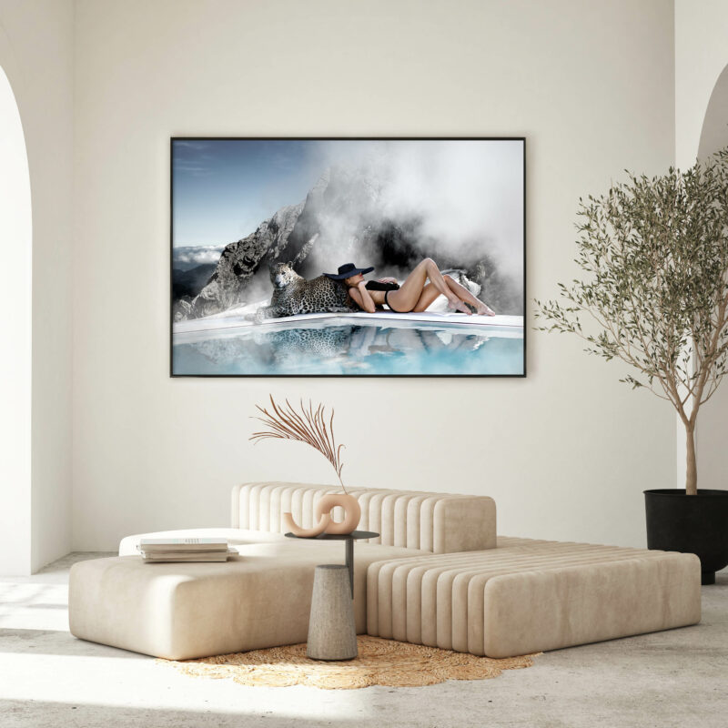 Spa Wellness artwork installed in contemporary home